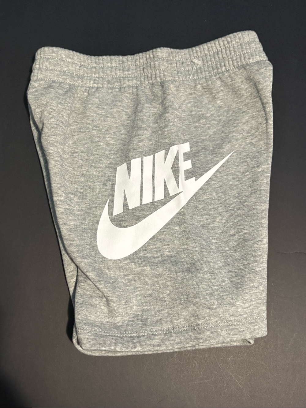 Nike Kids Light Gray Logo Sweat Shorts